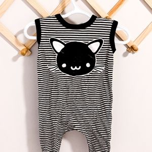 Whistle + Flute Kitten Monochrome Romper